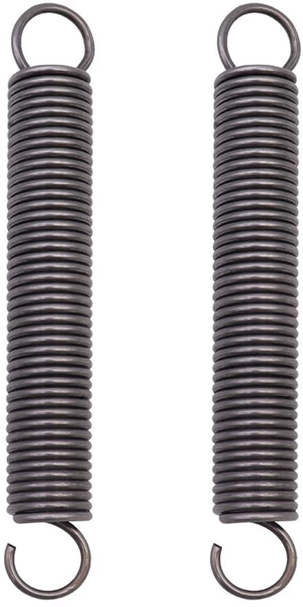 Verlengde gecomprimeerde veer 150 mm - 2 stuks roestvrij staal met dubbele haak