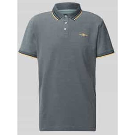 regular fit poloshirt met contrasterende strepen
