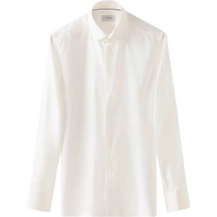Eton Solid Signature Twill Shirt Lange Mouw Overhemden Ecru 100012342