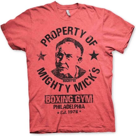 Rocky Heren Tshirt -XL- Mighty Mick's Gym Rood