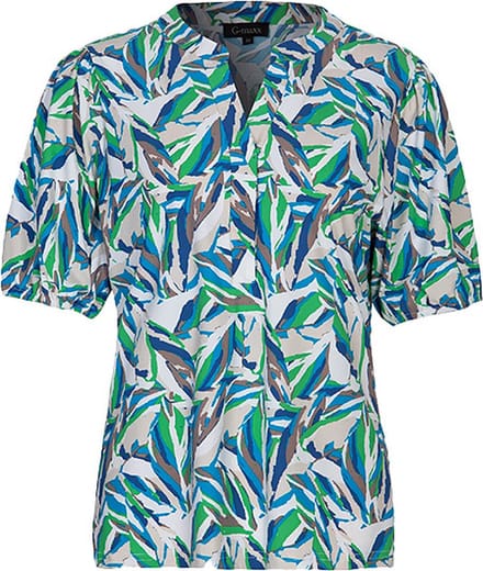 G-maxx top Camelia - Offwhite/ Applegreen