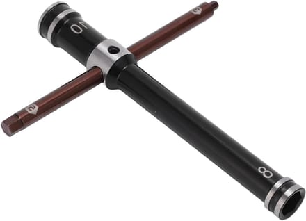 RC Kruissleutel - Dopsleutel Reparatie - Modelbouw Onderhoud - Roestvrij Staal - 10 Mm 8 Mm - Zwart