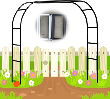 Smeedijzeren Tuinboog - Prieel Metaal - Bruiloft Versieren - Verstelbare Breedte - 2.4m x 2.2m - Wit