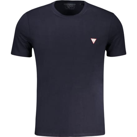 Plain Round Neck Short Sleeve T-shirt - Blue Shirts
