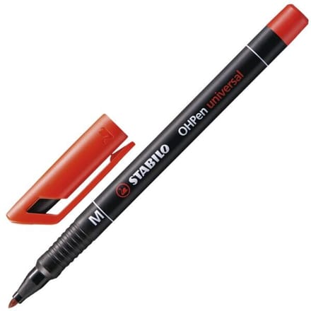 Viltstift STABILO OHpen 843/40 permanent rond medium rood