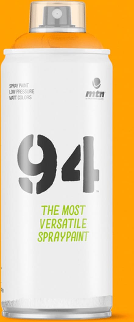 MTN94 Fluoriserend Oranje spuitverf - 400ml lage druk en matte afwerking
