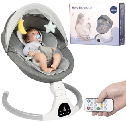 Elektrische babyschommel met Bluetooth, timingfunctie en muziek