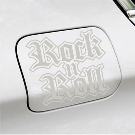 Bumpersticker - Rock N Roll - 13 X 15 - Zilver