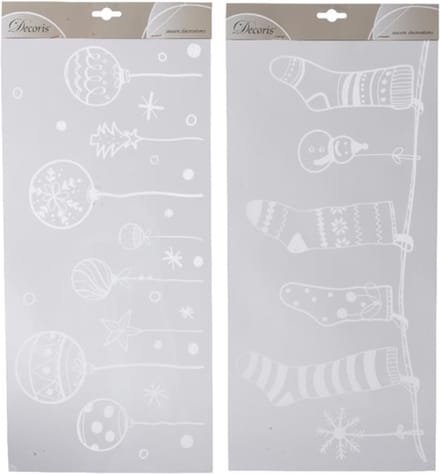 Raamdecoratie sticker kerstsfeer