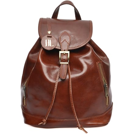 Anna Luchini Bordeauxrood Rundleer Tas