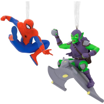 Hallmark Storied Moments Marvel Ornaments - Set of 2 - Spider-Man & Green Goblin