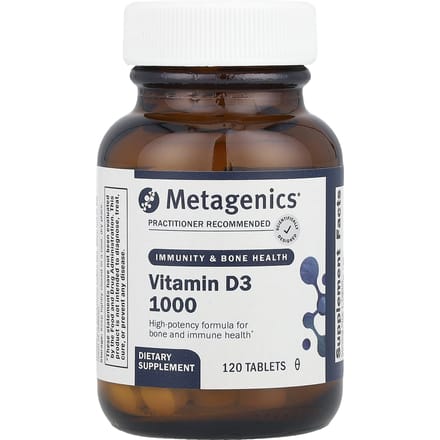Metagenics, Vitamine D3 1000, 25mcg, 120 comprimés