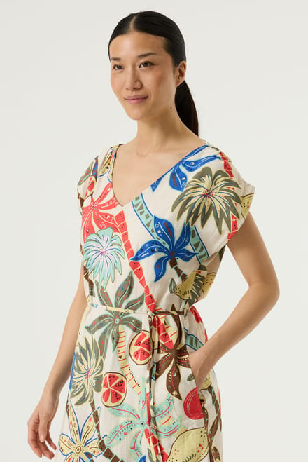 Garcia Jeans R260280 ladies dress ecru dessin