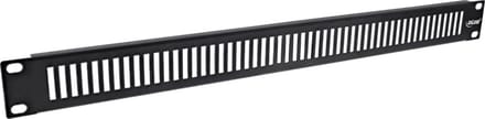 19 inch ventilatiepaneel | verticale sleuven | 2U | zwart