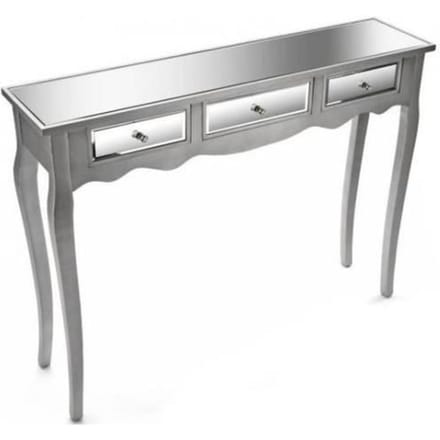 Spiegelconsole - DECLIKDECO - MASALA - 3 lades - Hout - Grijs - 106,5 cm grijs