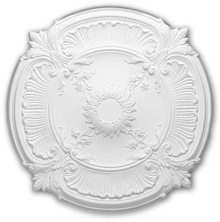 Plafond Rozet 156026 Profhome Sierelement plafond centrum neo-renaissance stijl wit Ø 77 cm