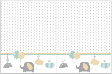 Vegaoo - Plastic tafelkleed baby olifant 120 x 180 cm babyshower
