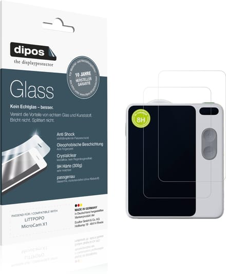 dipos – 2x Pantserfolie geschikt voor LiTTPOPO MicroCam X1 | 9H Screenprotector