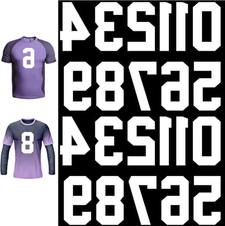 22 Stuks Warmte Druk Transfer Nummers 0-9 voor Sportkleding DIY - Team Uniform Voetbal Basketbal Honkbal