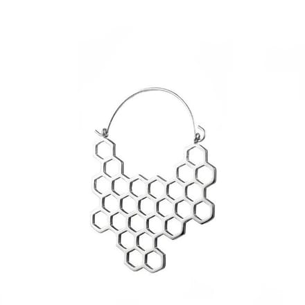 Tunnel oorhangers honingraad - zilver - LMPiercings