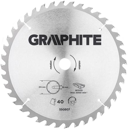 Graphite Serie - Widia Cirkelzaagblad - 315mm - 40 Tanden