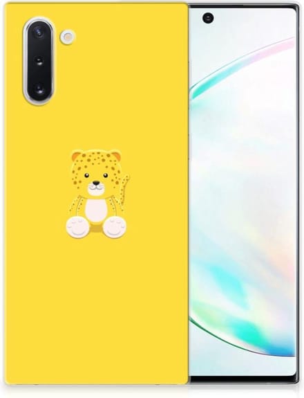 Samsung Galaxy Note 10 Telefoonhoesje met Naam Baby Leopard