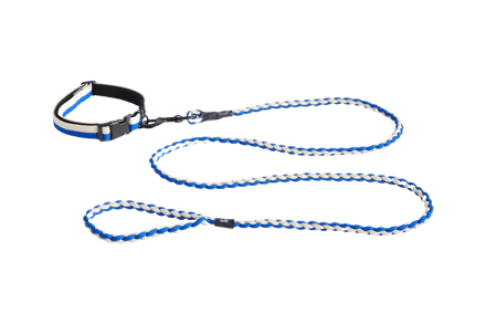 HAY Honden Gevlochten hondenriem - blue/off-white