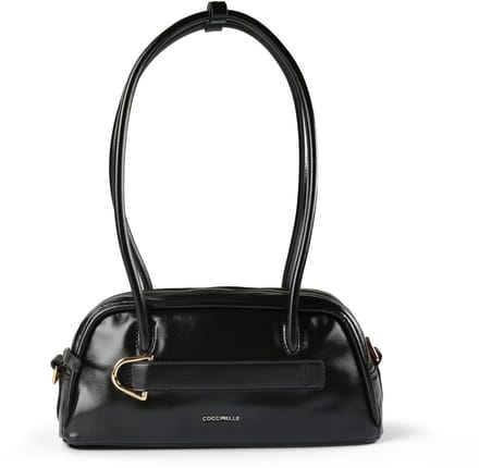 Coccinelle Paki Shiny Schoudertas Leder 30 cm - Dames - noir