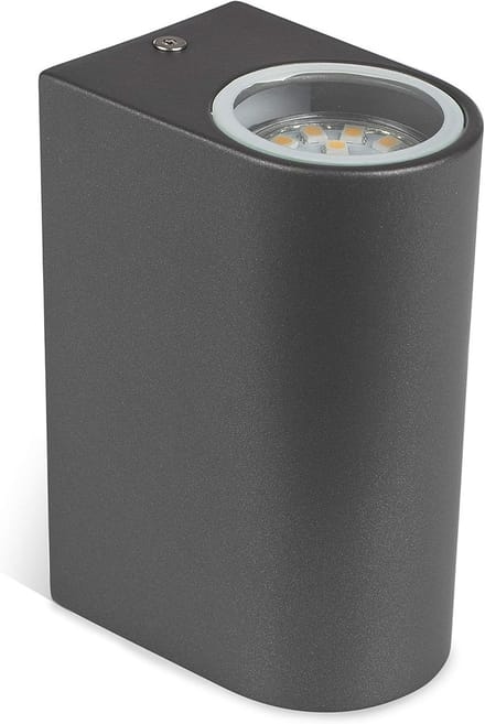 LED Wandlamp voor Tuin en Terras, Grijs, 95 x 67 x 145 mm