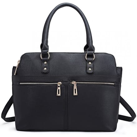 Miss Lulu Handtas - Schoudertas Dames - Laptoptas - Zwart (LT1706 BK)