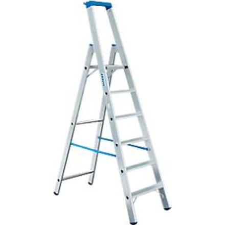 Aluminium trapladder, zonder wielen, 5 treden