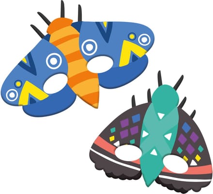 Folat - Papieren maskers buzzing bugs - 6 stuks