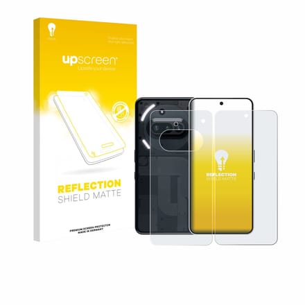 upscreen - Screenprotector voor Nothing Phone (3a) (Voor+Achter) - Folie Beschermfolie anti glare matte