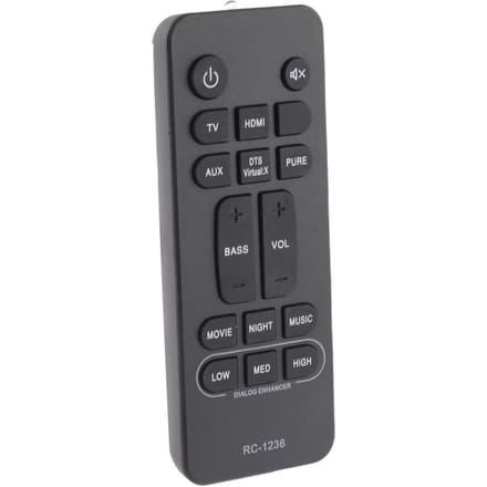 Soundbar Afstandsbediening Op Batterijen Werkende Geluidsafstandsbediening Vervanging voor Bar Speaker gray
