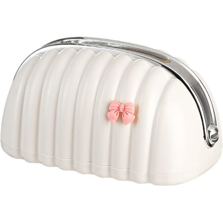 Decoratieve Dooshoes Schelpvormige Tas Desktop Servettenhouder voor Slaapzaal Woonkamer white