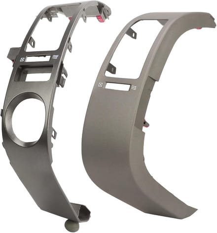 2 Pieces Car Dash Vent Trim - Prius 2004-2009 - Silver Interior Decorative Panel - Links en Rechts Centrale AC Vent Trim Panel - Ideale Vervanging