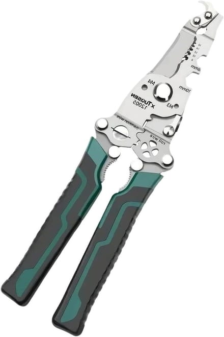 Striptang Multifunctioneel - Draadstripper Kabeltang - Elektra Werkzaamheden - Hoge Koolstofstaal - 22.3 cm - Zwart