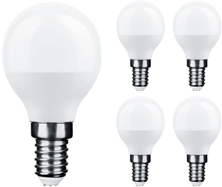 Technik E14 LED Lamp 6W - 490lm - 6000K - Daglicht Wit - LED Kogellamp G45 - Vervangt 45W Gloeilamp - 5 stuks