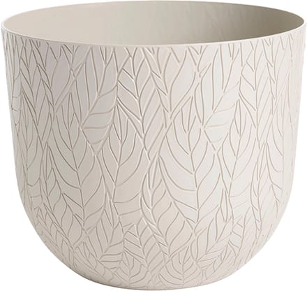 Elezza Leaf Tondo Bloempot Ø39 x H32 cm - Amandel