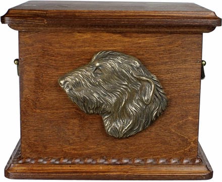 Ierse Wolfhond - gepersonaliseerde urn met gravure en reliëf voor as
