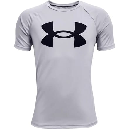 Child's Short Sleeve T-Shirt Under Armour Tech Big Logo Grey