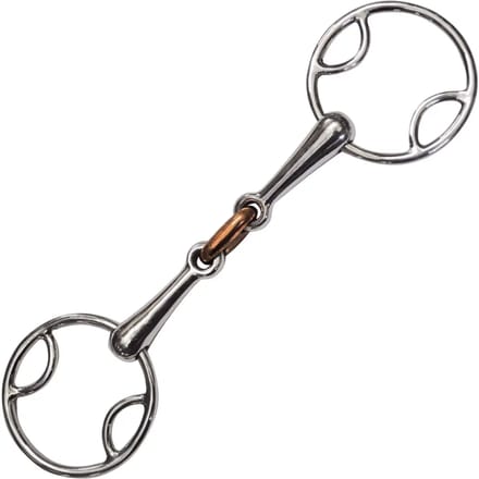 3-effect dubbelgebroken bit voor paarden Privilège Equitation