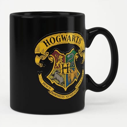 Harry Potter Hogwarts Crest Unisex Kop - zwart - Standard