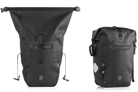 SKUAD Explorer roll-up tas maat M 20 liter zwart