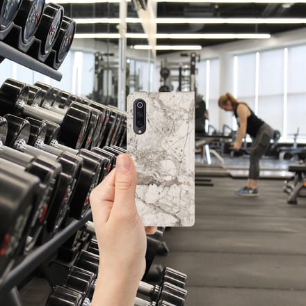 Xiaomi Mi 9 Standcase Marmer Beige