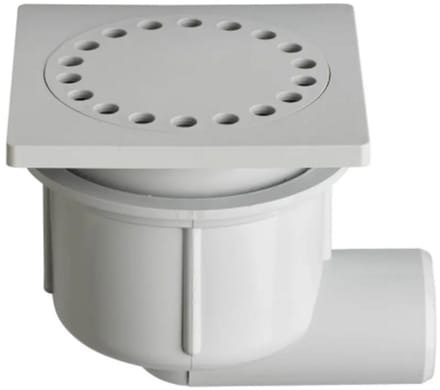 Waterklus Vloerput Met Zij-uitloop - Grijs - 10 x 10 cm
