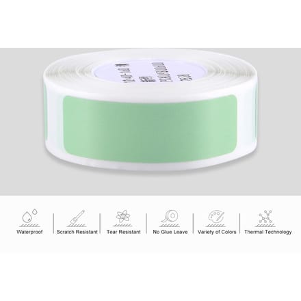 Papier Étiquette Impression Thermique NIIMBOT Code-barres Prix Taille Nom Étiquettes Vides Étanche Résistant aux Déchirures 12x40mm (160 sheets) vert