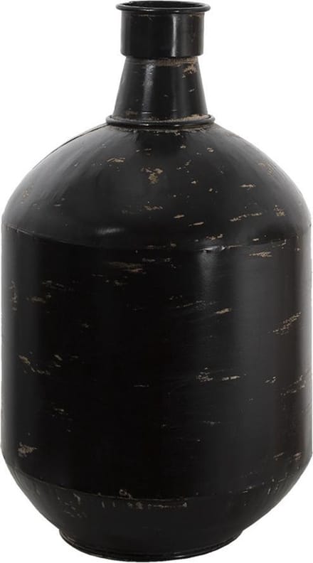 Clayre & Eef Vaas Ø 24x45 cm Zwart Metaal