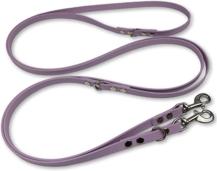 Miqdi - verstelbare, handsfree hondenriem van BioThane ® - 3 meter lang - lila - M- voor middelmaat hond