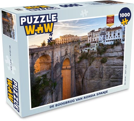 Puzzel De boogbrug van Ronda Spanje - Legpuzzel - Puzzel 1000 stukjes volwassenen
